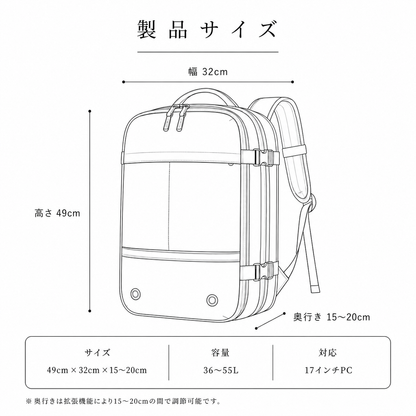 PACKS PREMIUM 圧縮バックパック